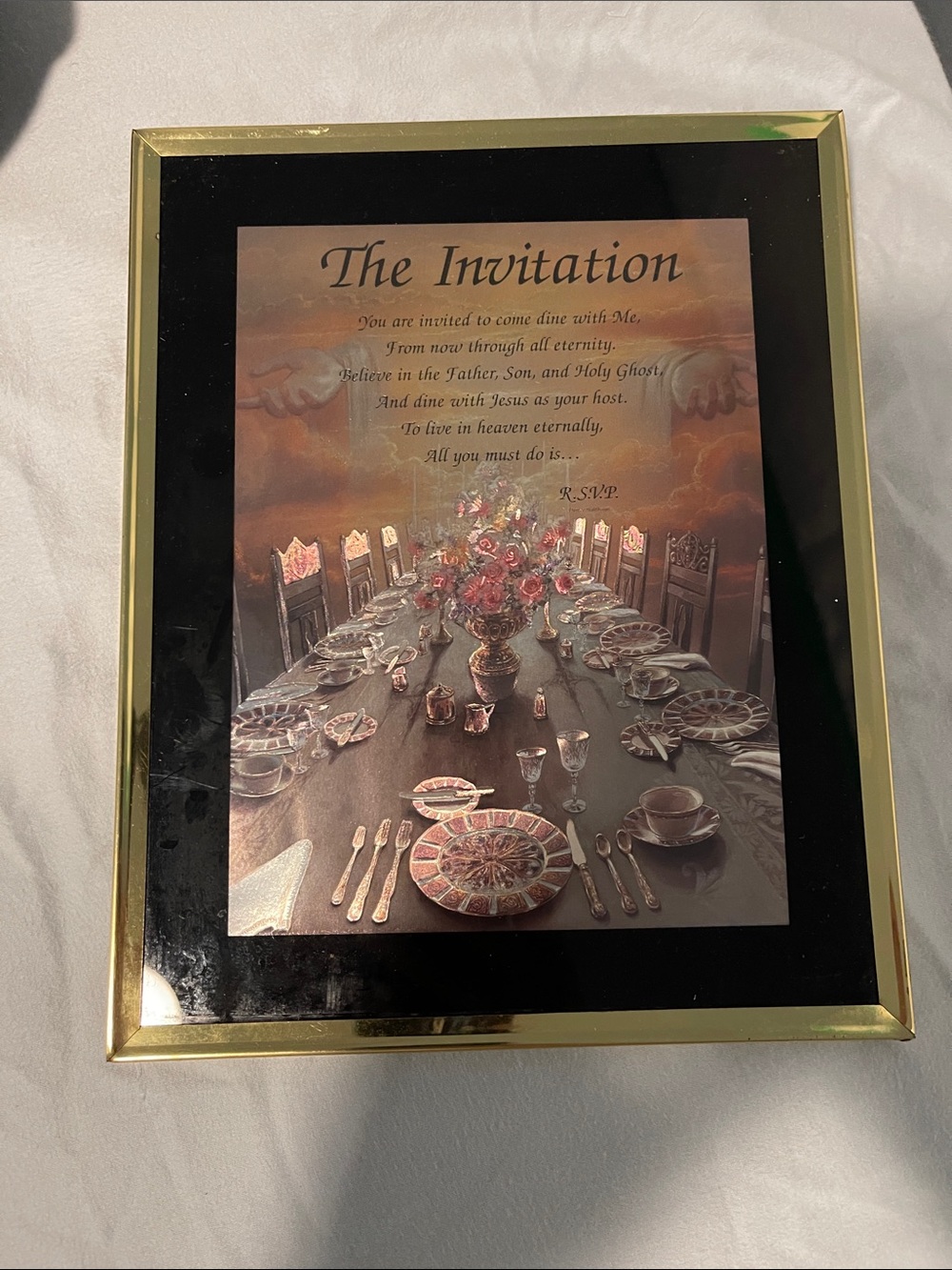 Framed 'The Invitation' Decorative Print with Gold Frame